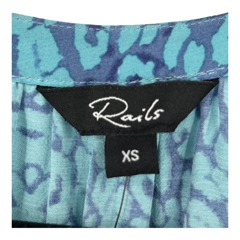 Rails dress Jasmine long sleeve animal print blue X-Small XS - Picture 7 of 11